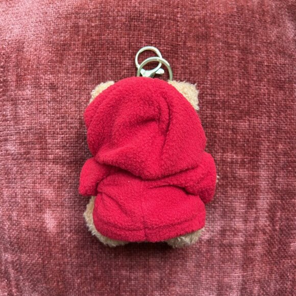 TEDDY BEAR HOODIE Bag Charm Tan and Red 🧸 - Picture 5 of 6